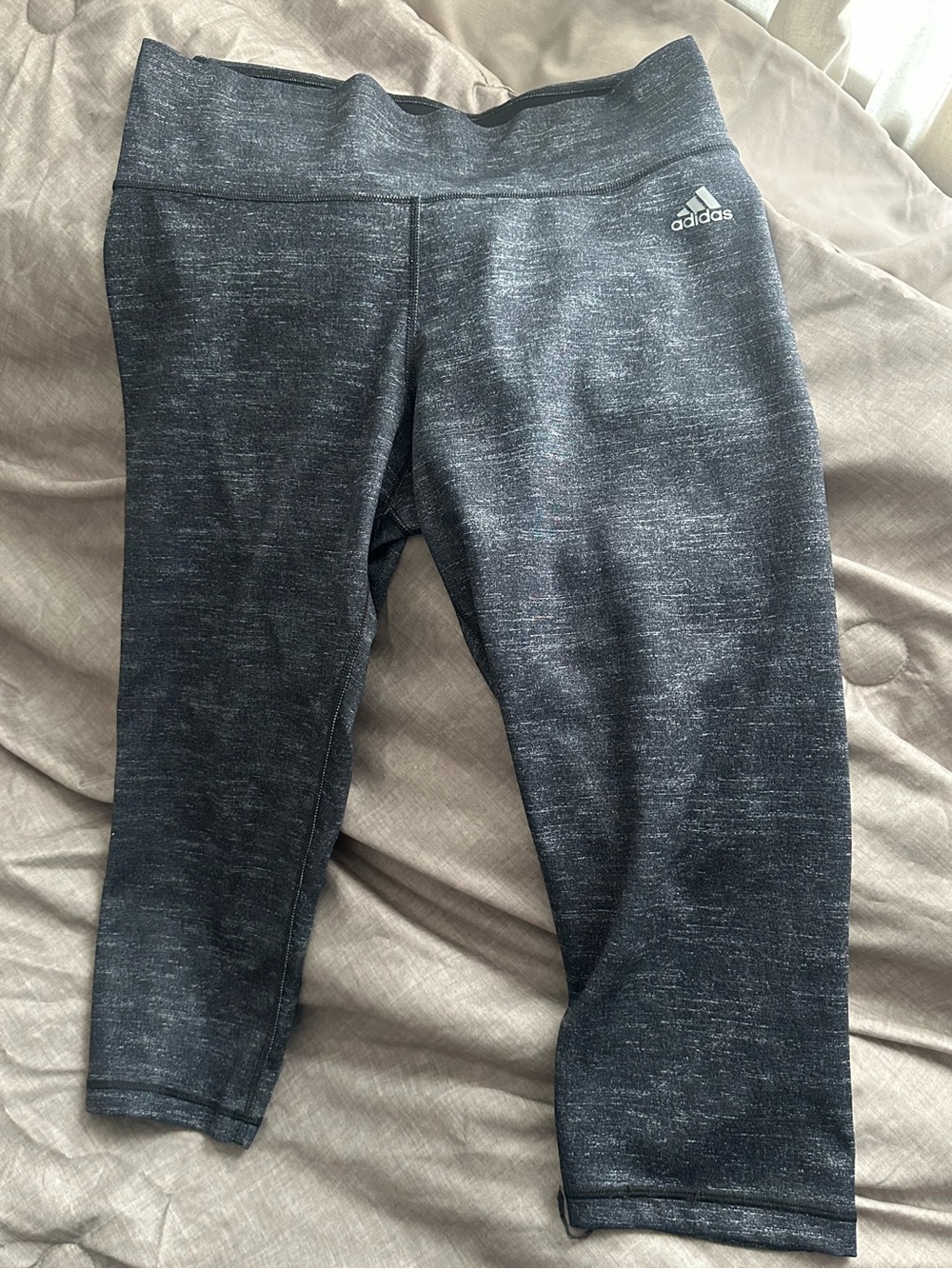 adidas Heathered Black Active Capri Leggings